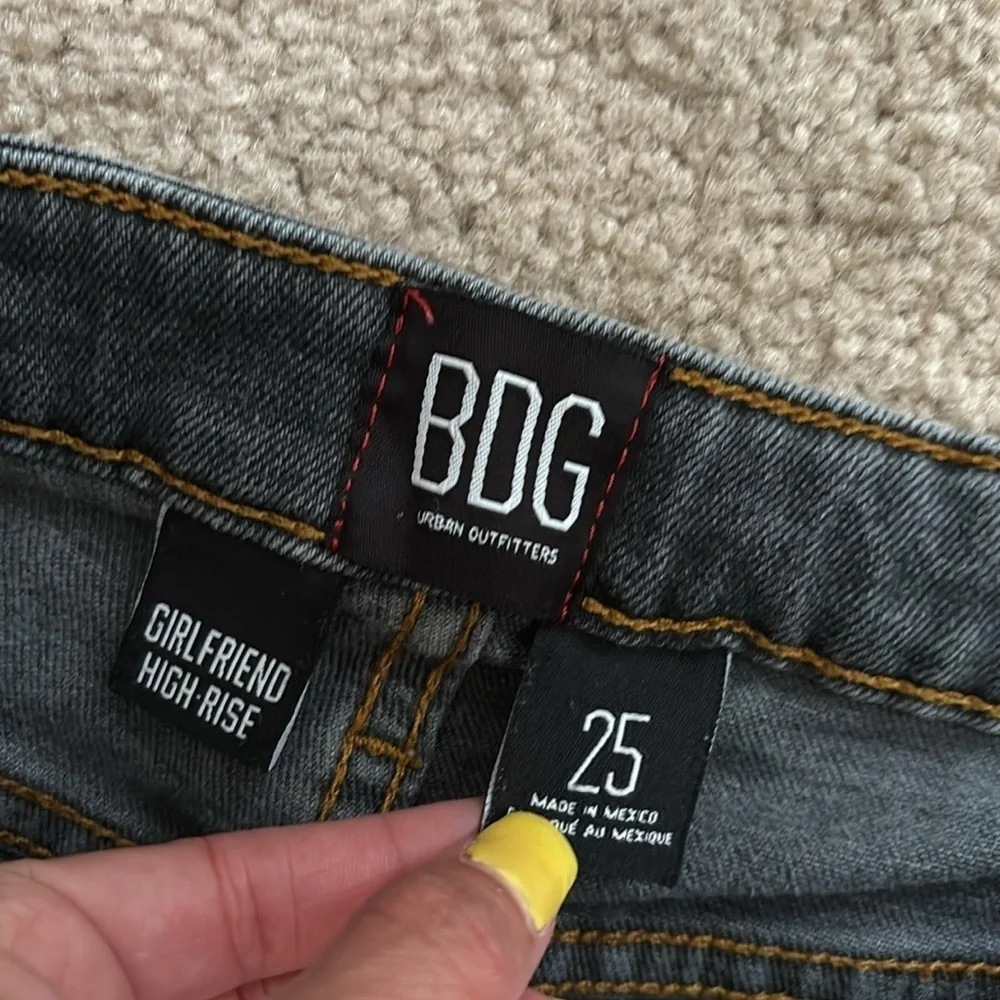 Urban Outfitters- BDG Girl Friend High Rise Charcoal Denim Pants size 25